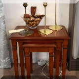 F10. Grange Furniture nesting tables in various sizes 20”h x 21”w x 15”d
